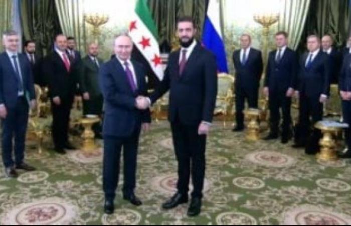 بوتين يشيد بدور الشرع فى استعادة وحدة سوريا ويؤكد دعم موسكو لإعادة الإعمار