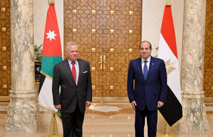 الرئيس السيسى وملك الأردن يجددان رفضهما لكل الانتهاكات والممارسات التعسفية ضد الشعب الفلسطينى