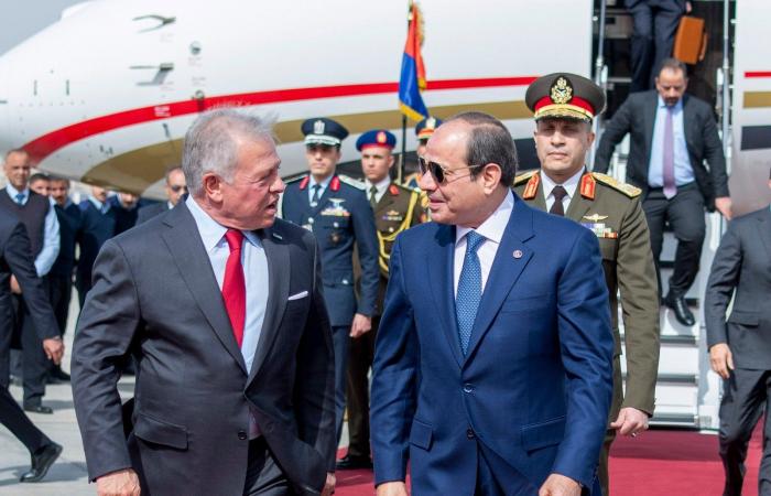 الرئيس السيسى وملك الأردن يجددان رفضهما لكل الانتهاكات والممارسات التعسفية ضد الشعب الفلسطينى