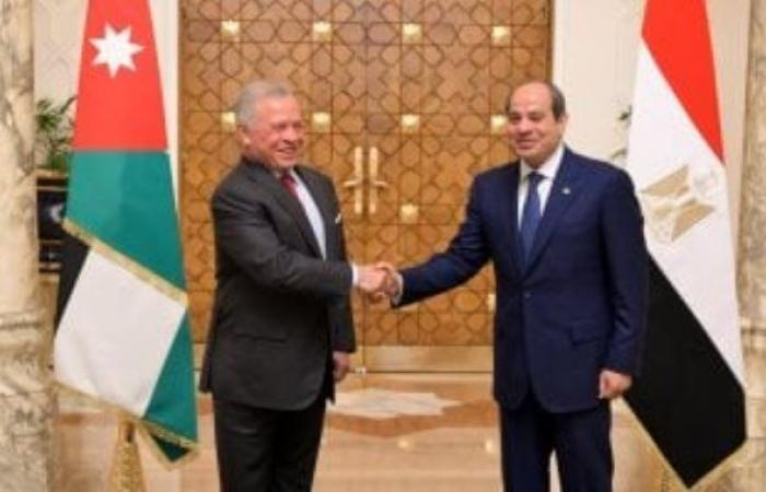 الرئيس السيسى وملك الأردن يجددان رفضهما لكل الانتهاكات والممارسات التعسفية ضد الشعب الفلسطينى
