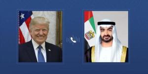 محمد بن زايد وترامب يبحثان العدوان الإيراني الإرهابي على الإمارات ودول المنطقة