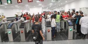النقل: إقبال على مونوريل شرق النيل للمشاركة بفعاليات العاصمة الجديدة لدعم المنتخب (صور)