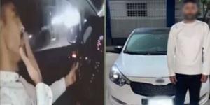 ضبط قائد سيارة قام بتدخين سيجارة حشيش أثناء القيادة ببورسعيد(فيديو)