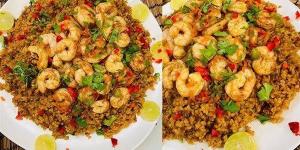 طريقة عمل الأرز بالجمبري، مميز وسهل التحضير