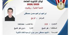 والدة الرابع في الثانوية العامة "علمي رياضة": بهدي تفوق إبراهيم لروح والده اللي ما شافوش وإخواته الاتنين أطباء