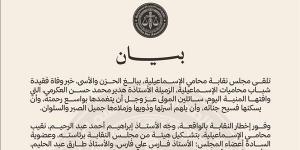 نقابة المحامين بالإسماعيلية تصدر بيانا رسميا بشأن واقعة وفاة المحامية هدير العكرمي