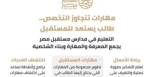 بعد الشهادة الإعدادية، 8 تخصصات ومسارات متعددة أمام طلاب مدارس مستقبل مصر المصرية الإيطالية