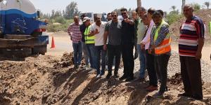 رئيس مياه الشرب بالقليوبية يتابع جهود إصلاح خط رئيسي بطوخ