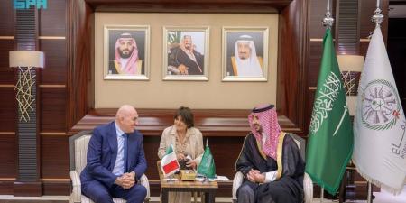 وزير الدفاع يلتقي وزير الدفاع الإيطالي