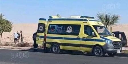 إصابة عامل دليفري في تصادم سيارة وموتوسيكل أمام مرور المنيا الجديدة