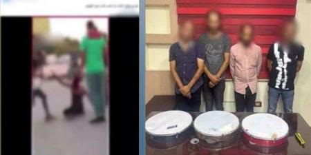 بسبب خلافات مالية، ضبط طرفي مشاجرة بـ أسلحة بيضاء وآلات موسيقية بالفيوم (فيديو)