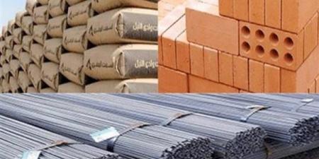 أسعار مواد البناء والتشطيب في الأسواق المحلية مساء اليوم السبت
