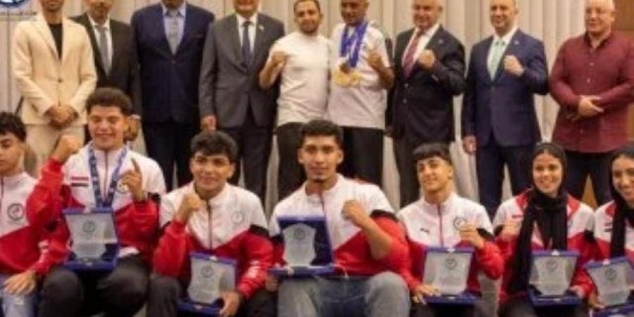 تكريم أبطال منتخب مصر للشباب للمواي تاي في بطولة العالم بحضور 3 سفراء