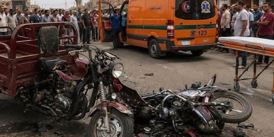 إصابة 3 أشخاص في تصادم دراجتين ناريتين بطريق قرية 54 الحفير في بلقاس